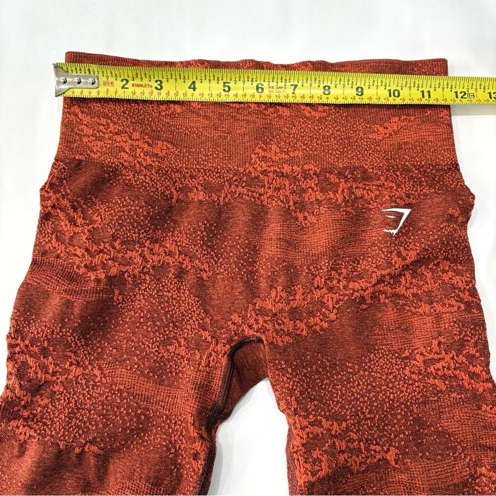 Gymshark Adapt Camo Seamless Legging Women XS Rust Textured Sportswear - Picture 5 of 7